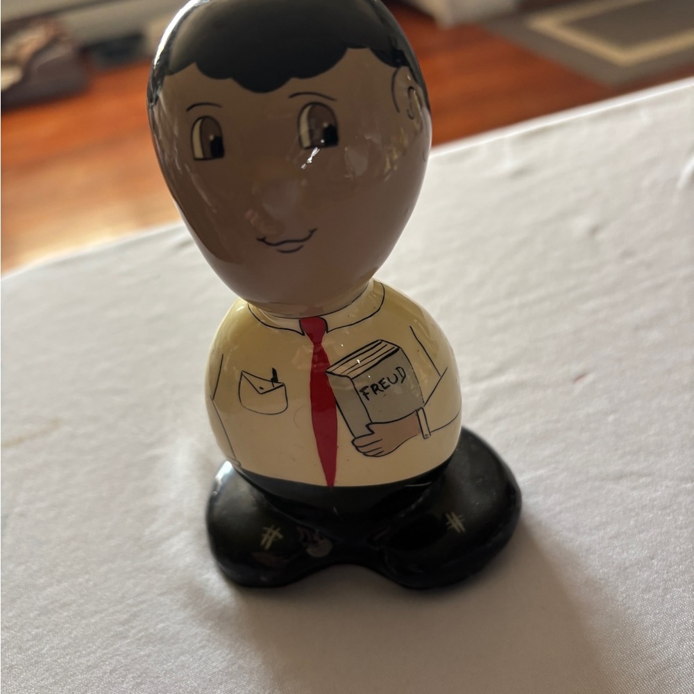 Vintage Rock Heads Figurines signed 1994 Freud, Worker, Locksmith Cast Stone